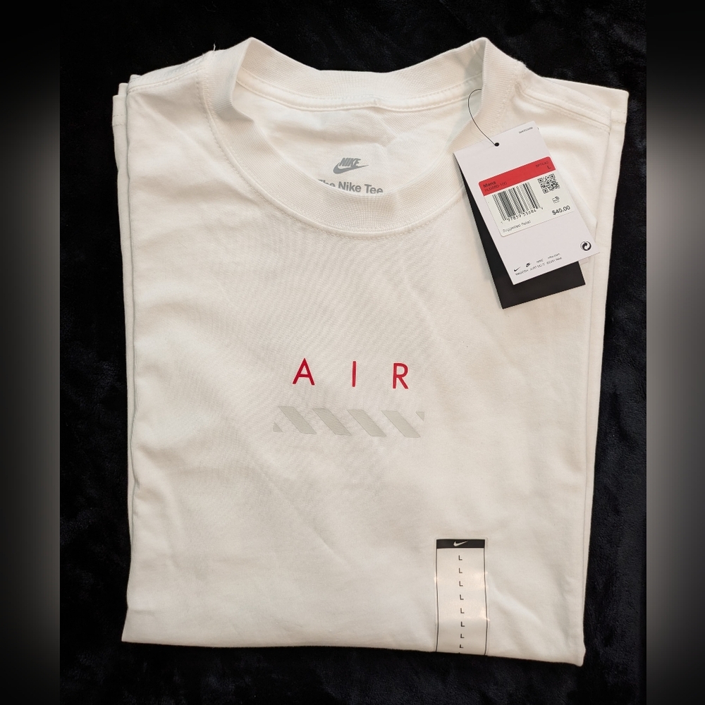 Nike White and Red Air Tee T-shirt